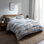 Ensemble de housse de couette abstrait 3 pièces - Ensemble de housse de couette et coussin décoratif Coastal Shore