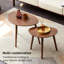 Table basse en bois naturel - Chêne massif, couleur noyer, 34,07 po x 22,76 po x 15,74 po, option bureau à domicile