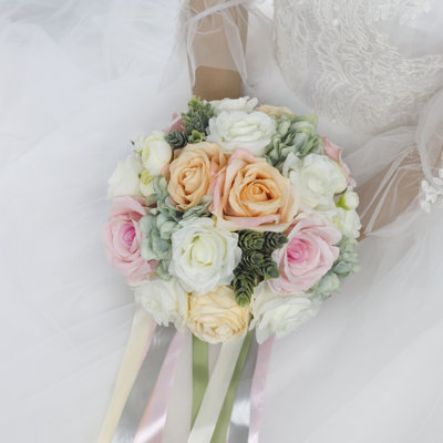 Fleurs de mariage de 9 pouces en forme de véritable fleur de mariée