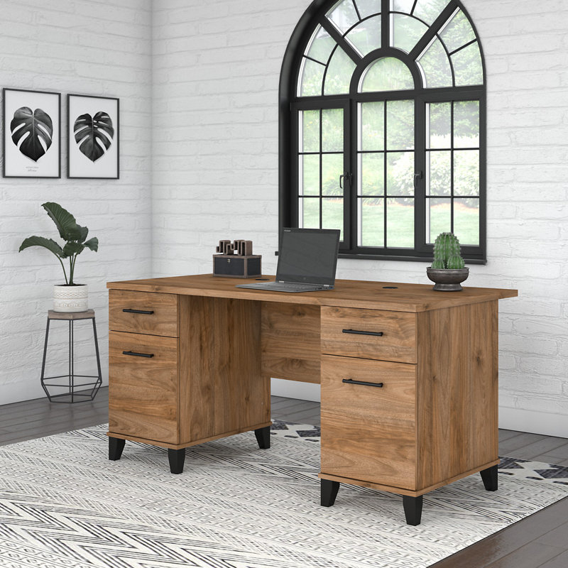 Kaionna Executive Desk, Fresh Walnut