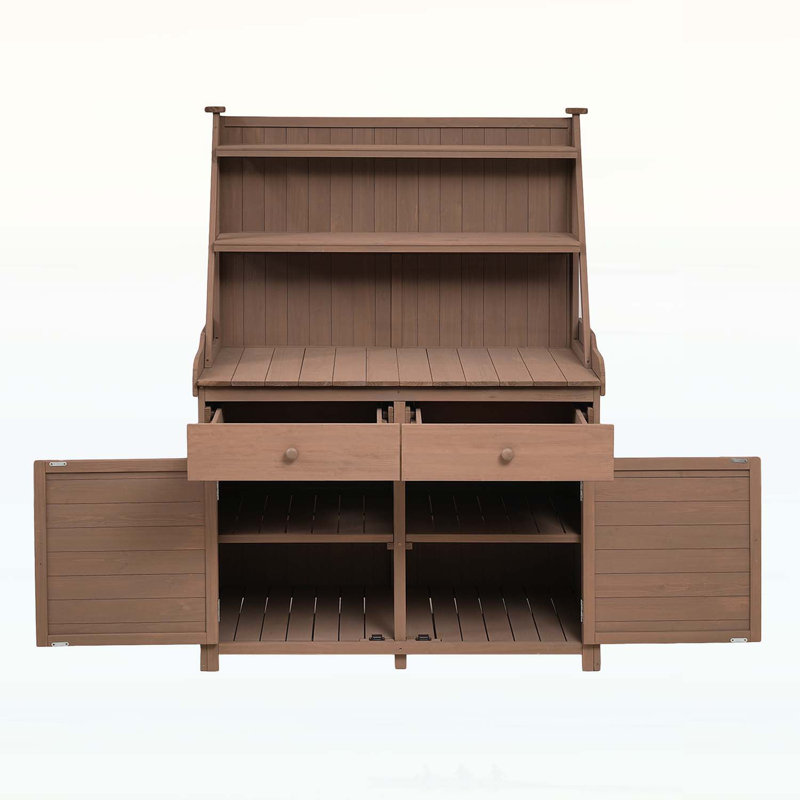 Versatile Gardening Workbench with Ample Storage and Robust Construction, Brown