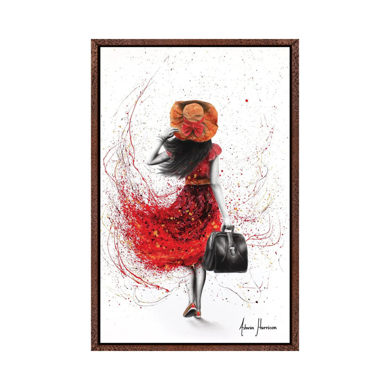 Roaming Ramona by Ashvin Harrison - Print on Canvas, 66.04 cm H x 45.72 cm W, Classic Brown Wood Framed