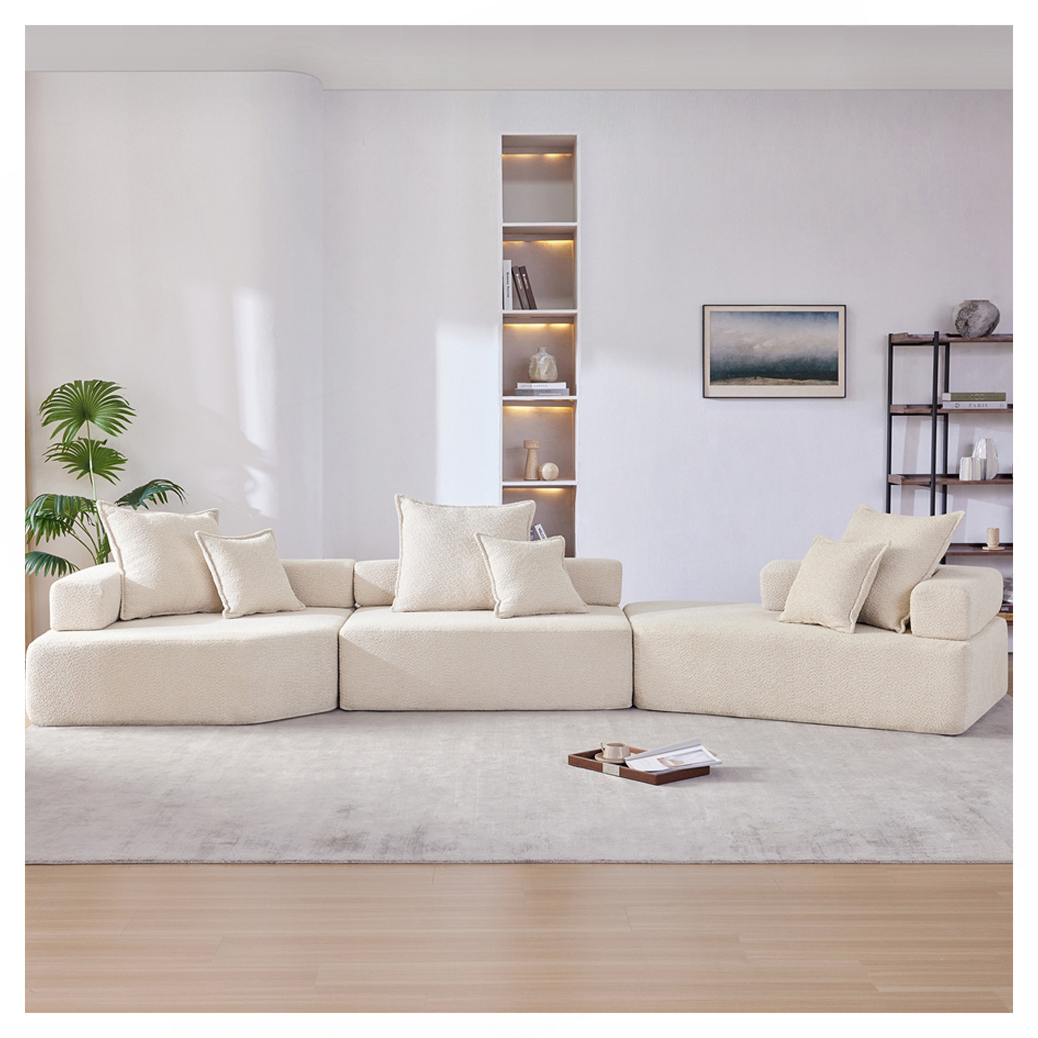 Latitude Run® Oversized Modular Sectional Sofa,Luxury Boucle Floor ...