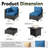 Fully Assembled Chairs, 6-Person Patio Conversation Set Black Chaise Lounge Modular Seating Outdoor Furniture With Fire Pit-781155289-781155288