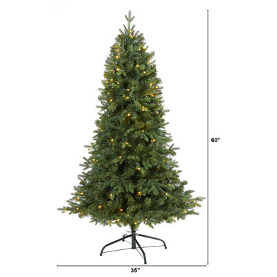 Lighted Artificial Fir Christmas Tree