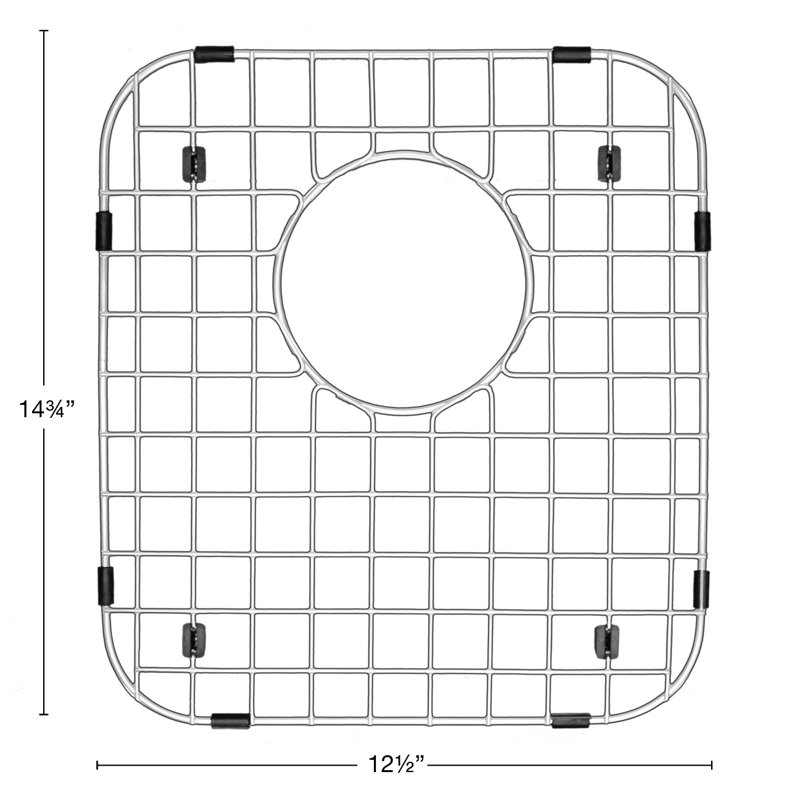 Karran 12-1/2 In. X 14-3/4 In. Stainless Steel Bottom Grid Fits E-360R