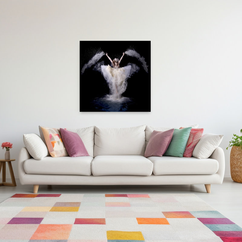 Ethereal Powder Dance Dramatic Ethereal Abstract Wall Art Print 1 Piece Wrapped Canvas Wall Art, 121.92cm H x 121.92cm W