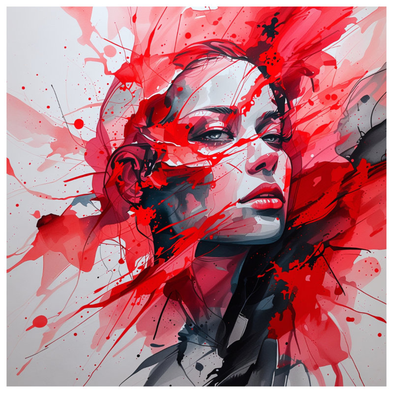 Portrait tapisserie murale - art mural, H 68 po x l 80 po avec 4 œillets