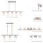 Luminaire suspendu linéaire à 5 lumières pour îlot de cuisine Nailwell-27063582