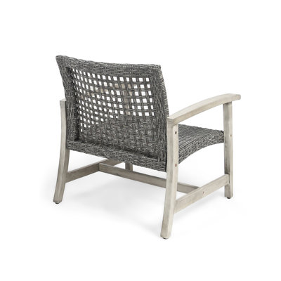 HAMPTON WOOD + WICKER CLUB CHAIR  (Set of 2)
