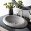Cuyama Slate Stone Handmade Oval Drop-In Bathroom Sink-113450285