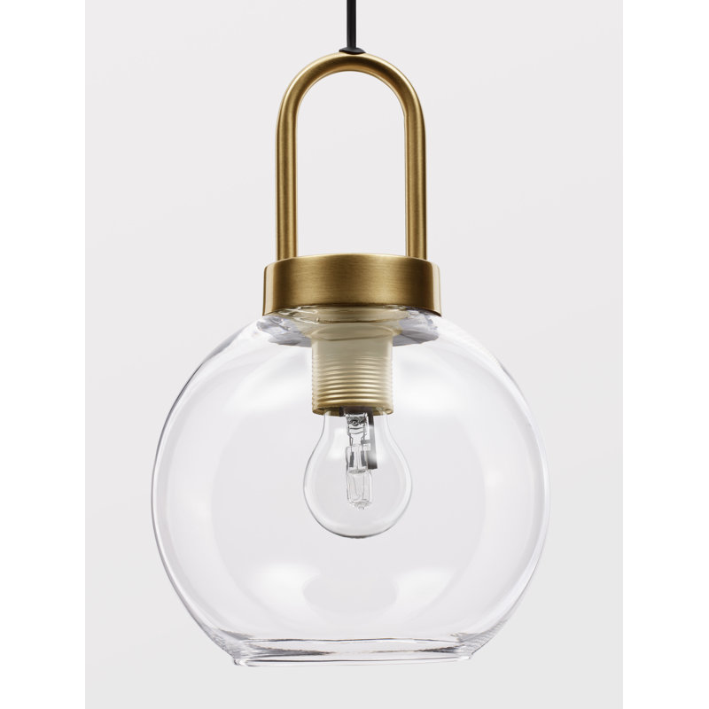 1 - Light Brass Gold Single Pendant
