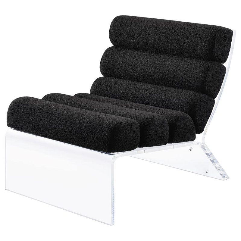 Chaise sans accoudoirs en acrylique Staeell, Noir