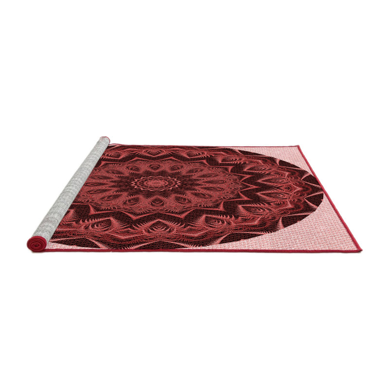 Chenille Washable Indoor Rug, Round 4'