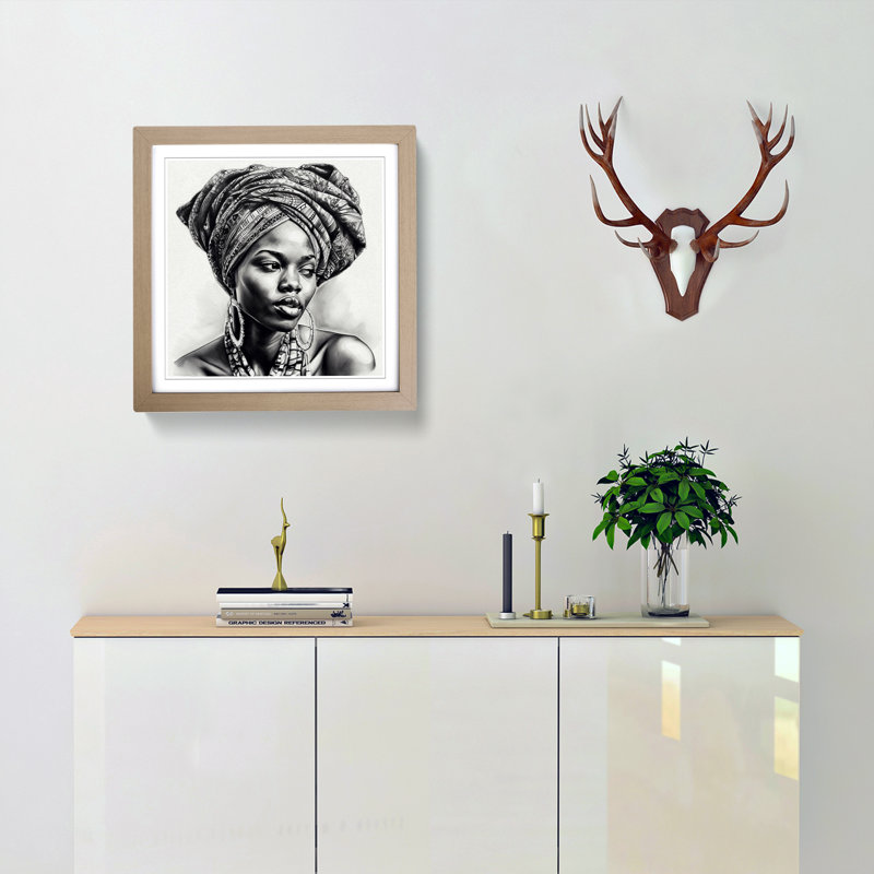 Single Picture Frame Print on Wood, Oak
