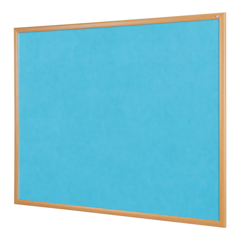 Wall Mounted Bulletin Board, Cyan Loop Nylon, 60cm H x 90cm W