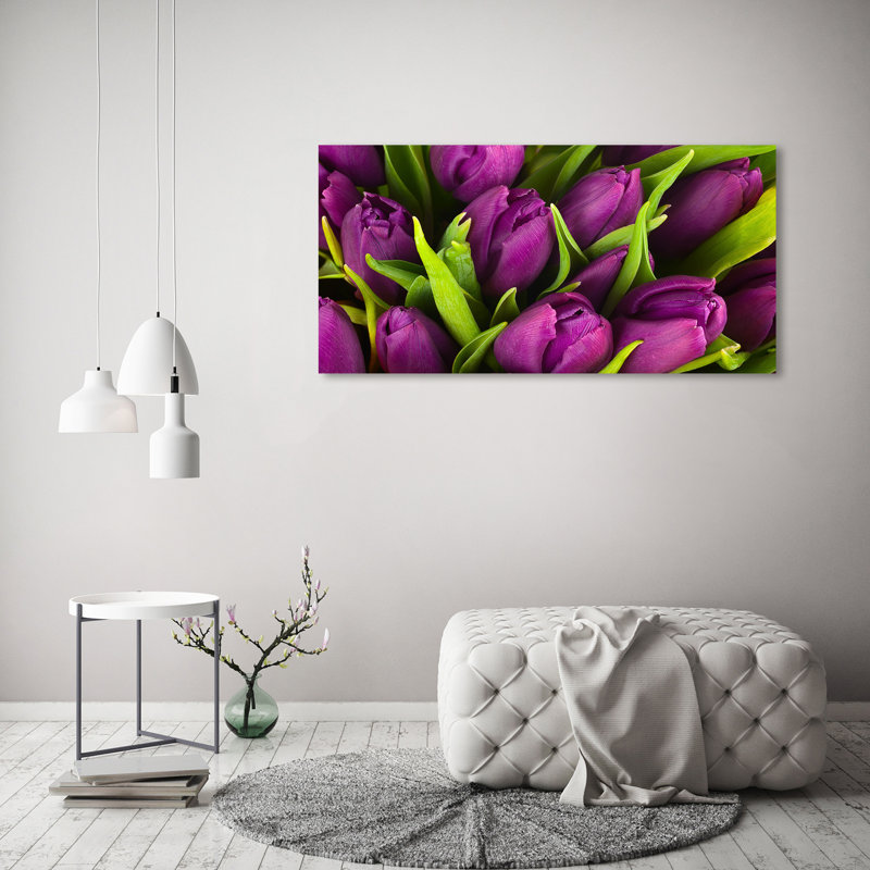 Purple Tulips - Wrapped Canvas Print