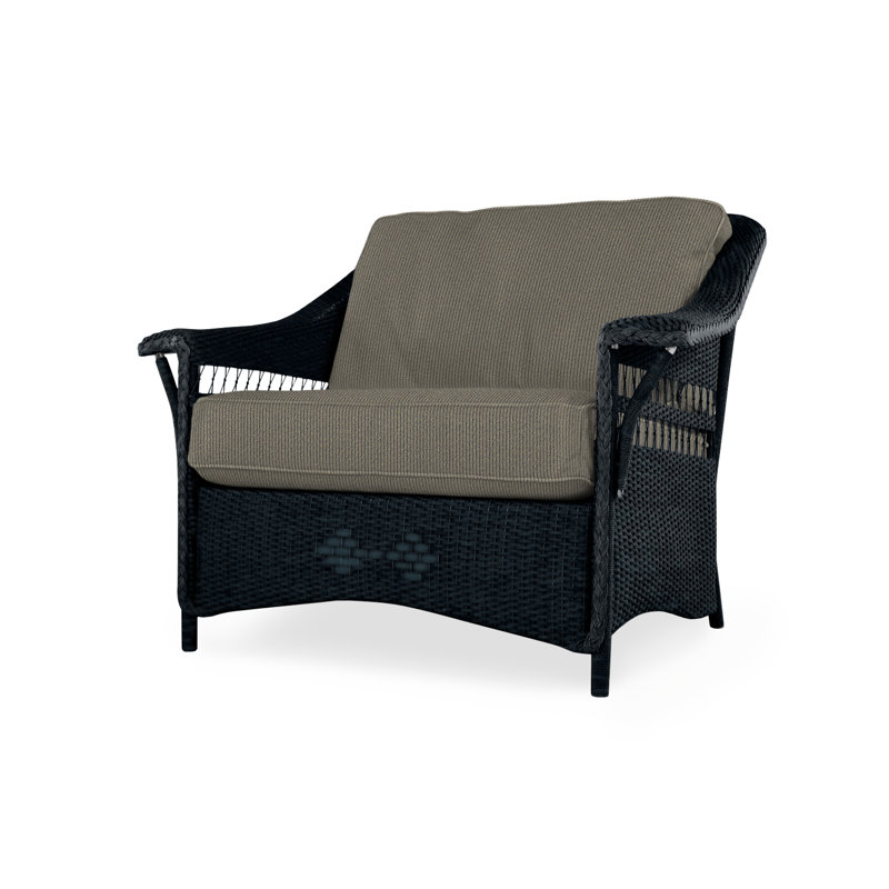 Nantucket Outdoor Lounge Chair, Remy Cloud, Ebony