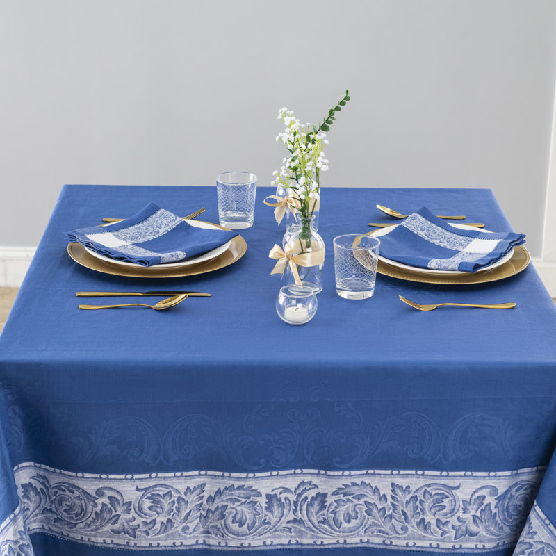 French Home Linen Paris Tablecloth – French Blue, 71" x 124"