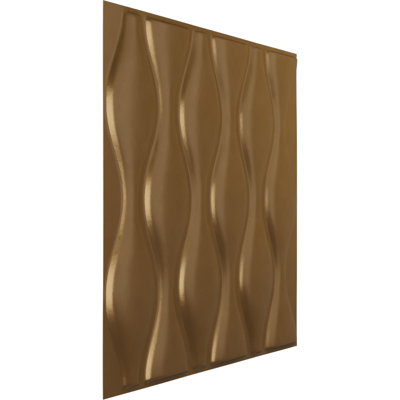 L 19 5/8 po x H 19 5/8 po Panneau mural décoratif 3D Aura EnduraWall, universel métallique (couvre 2,67 pieds carrés)