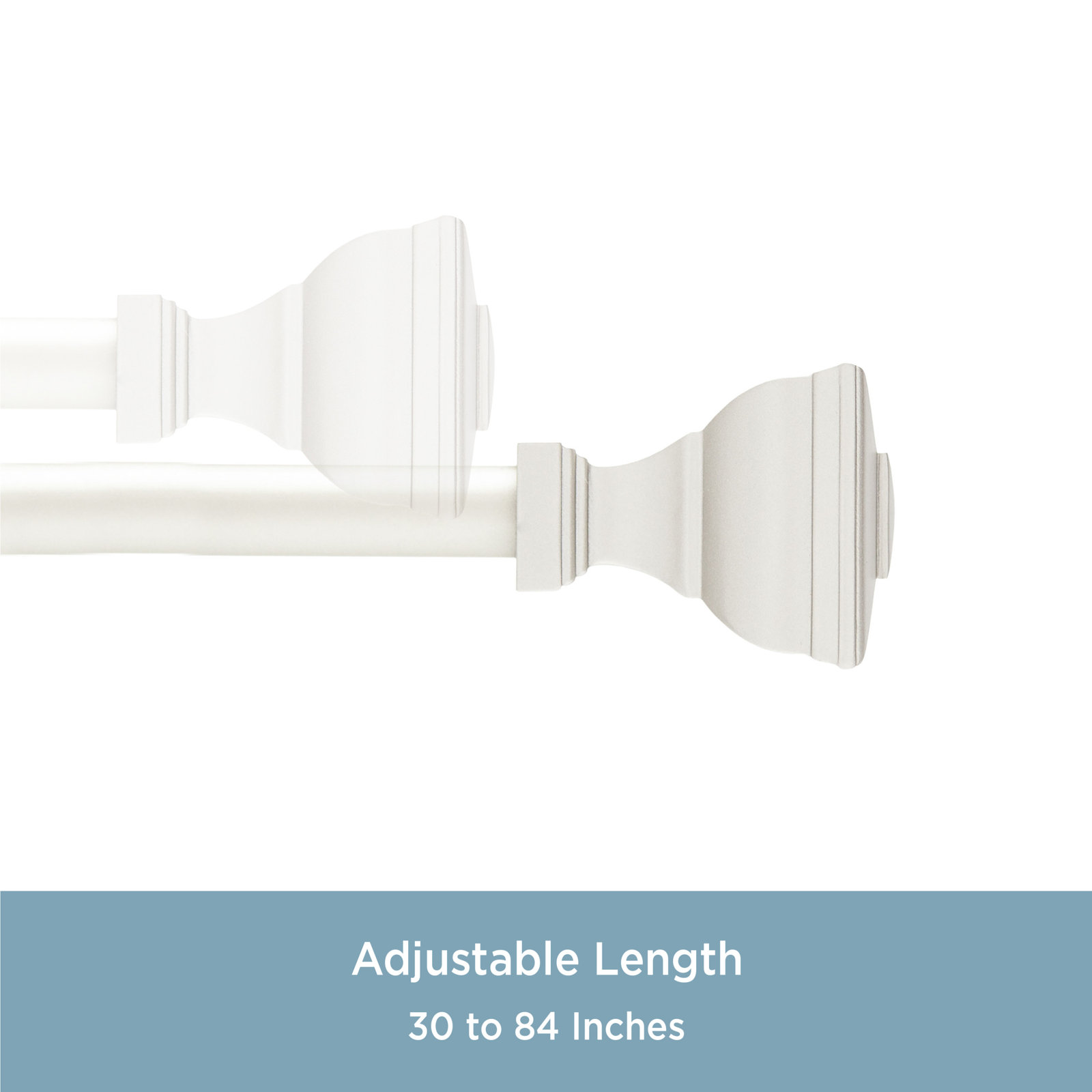 Mavis Standard Curtain Rod, Brushed Nickel