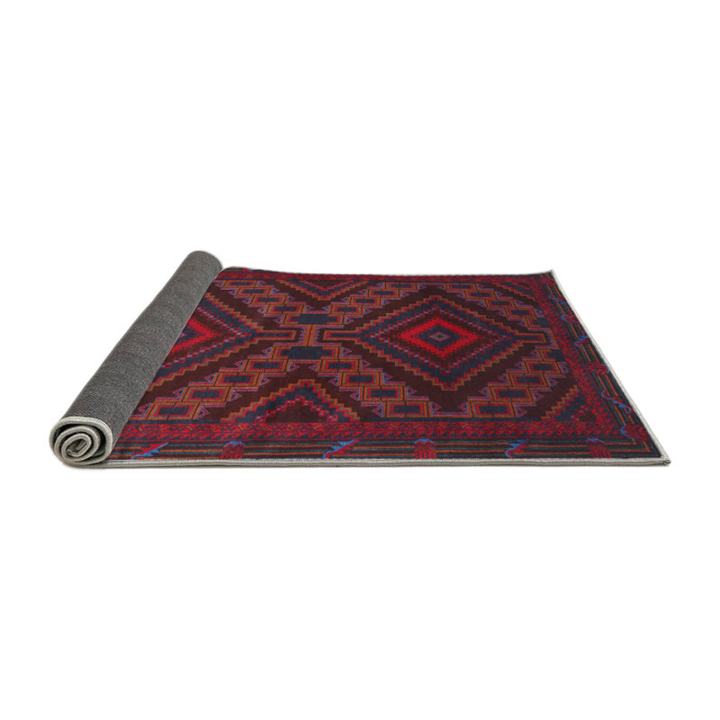 Tapis rouge à motif sud-ouest, Rond 8 pi