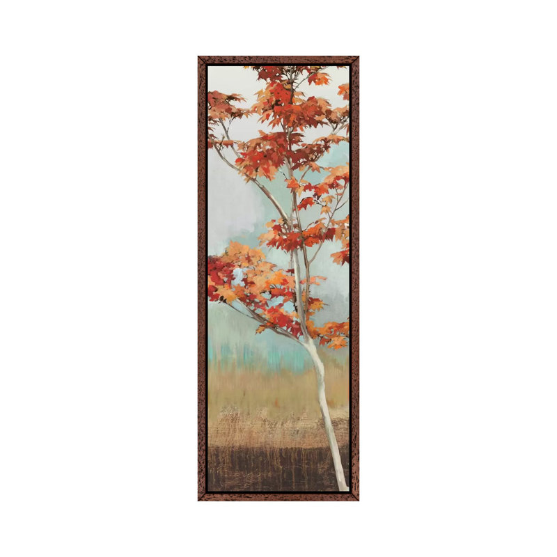 Maple Tree I by Allison Pearce - Panoramic Painting on Canvas, 152.4 cm H x 50.8 cm W, Classic Brown Wood Framed Canvas