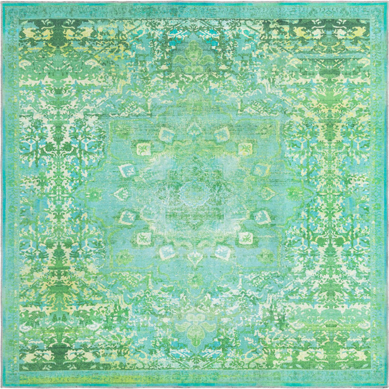Bitteridge Oriental Indoor Rug, Square 7'3" x 7'3"