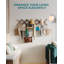 Cintre en bois accordéon mural, portemanteau extensible mural avec 20 piquets, support à chapeau extensible pour mur couleur noyer