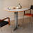 White Silver Round Sintered Stone Dining table