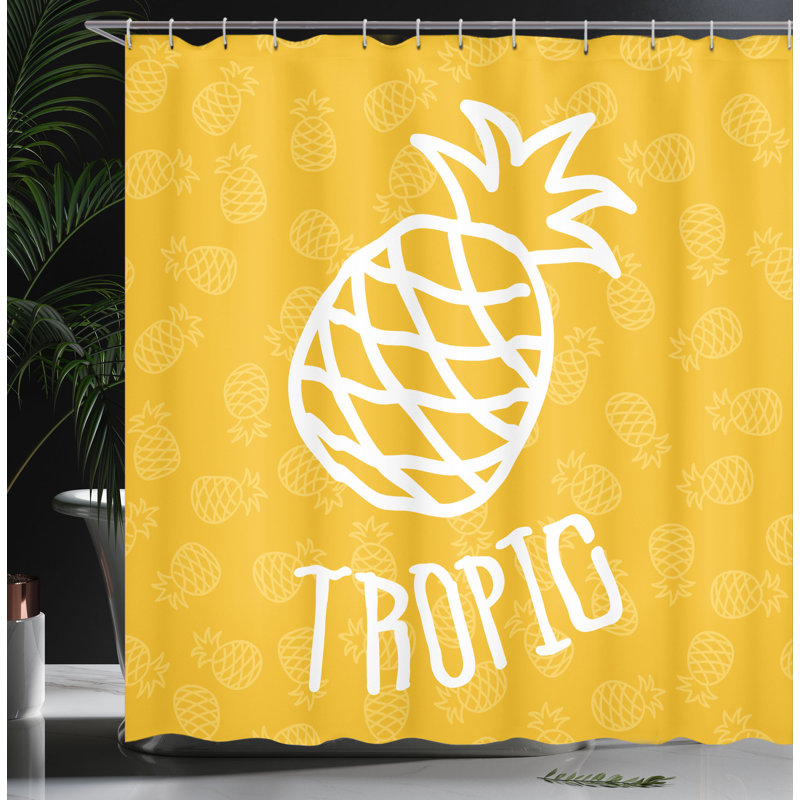 Shower Curtain with Hooks Included, 70" H x 69" W