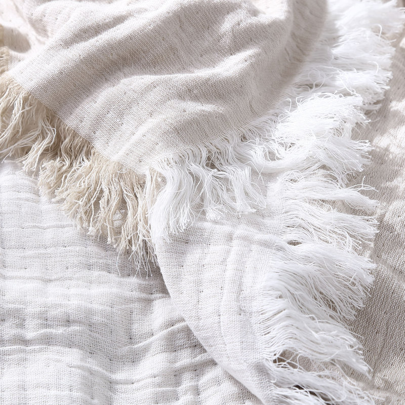 Andri 100% Cotton Throw, Natural