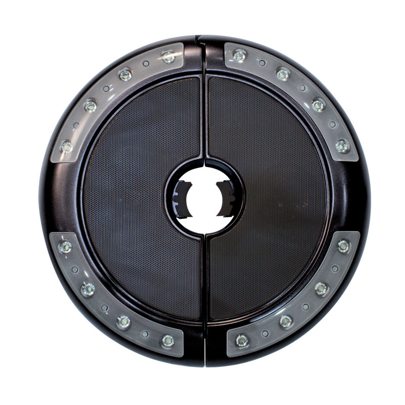 Lumière de parasol Luna avec haut-parleur Bluetooth, Noir