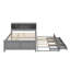 Lit plateforme avec rangement pour tête de lit, ports USB, lit gigogne et trois tiroirs-114328301-114328304