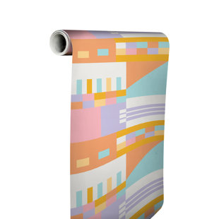 Papier peint adhésif multicolore