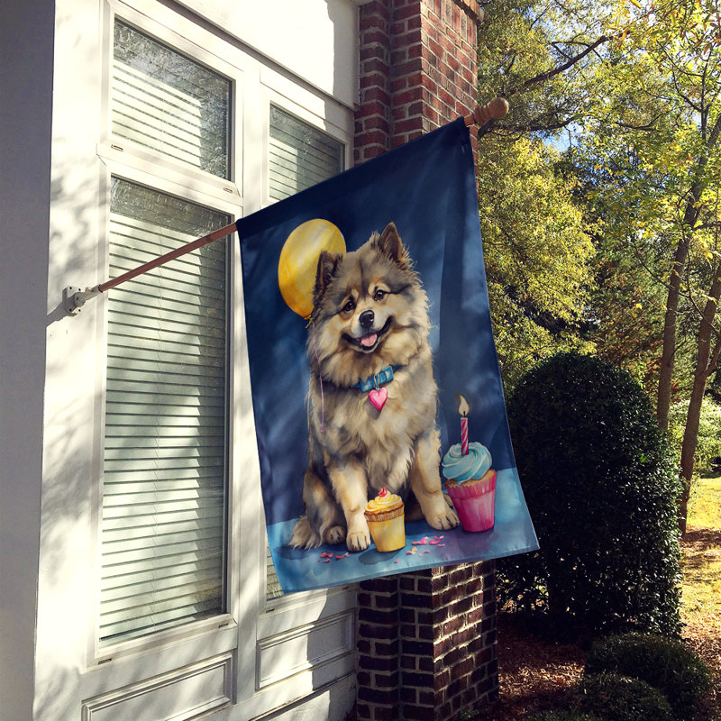 Happy Birthday House Flag, Keeshond
