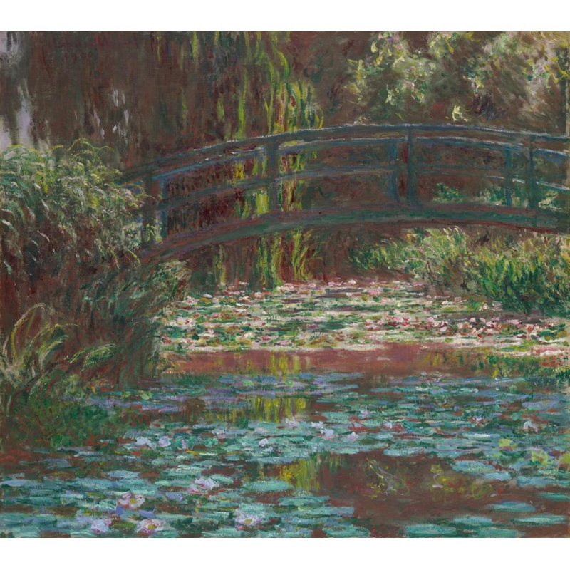 «Water Lily Pond» par Claude Monet - Art mural sur toile tendue avec châssis, H 24 po x l 17 po