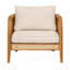 Chaise avec accoudoirs rembourrée pour l'extérieur