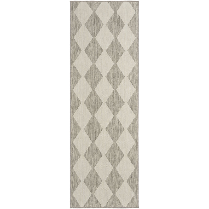  Positano 2'2" x 12' Light Grey Modern Rug, Light Gray, Runner 2'2" x 12'
