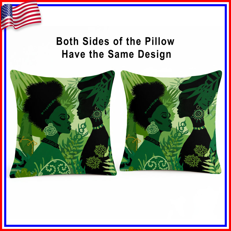 Coussins décoratifs Green Botanical Portrait, 20 x 20 pouces