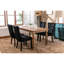 2 chaises de salle à manger modernes en bois d'hévéa massif recouvert de velours d'hévéa moderne avec pieds en bois et garniture cloutée, haut pour un soutien du dos confortable, coussin en mousse à densité, pièce convenable 2 en-1172852911