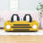Twin Car Bed With Safety Rails And Slats-1171126284