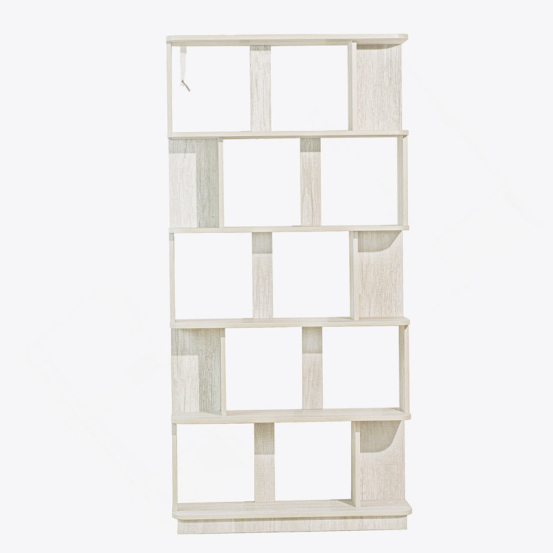 31.5" L X 64.56" H Free Combination Bookshelf Modern 5-Tier Open Storage Bookcase MDF Wood Display Shelving For Living Room Home Office Bedroom Decor Organizer, Media Storage Shelves