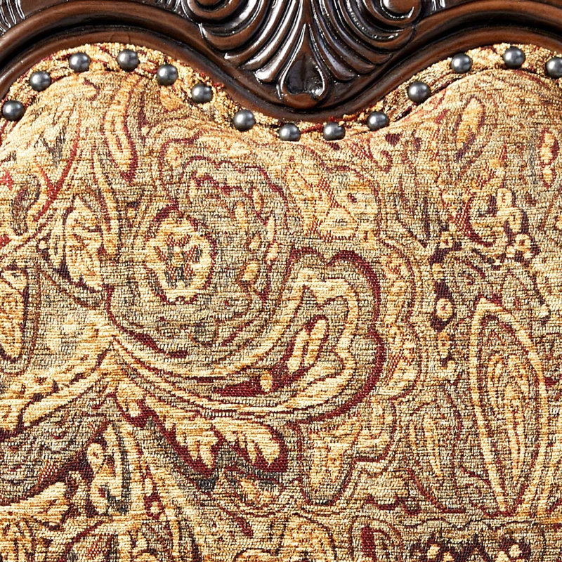 De 2 sièges en bois massif traditionnel - cerisier brun, siège rembourré en tissu, style de chaises d'appoint de style salle à manger