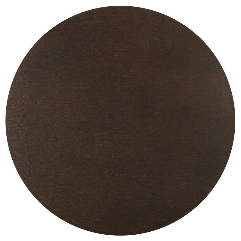 Espresso Sheesham Solid Wood Round Modern End Table