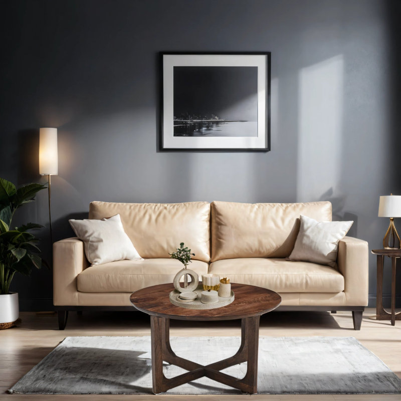 Solid Wood Coffee Table, Dark Brown