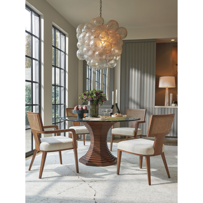 La Costa Upholstered Arm Chair, White/Ivory