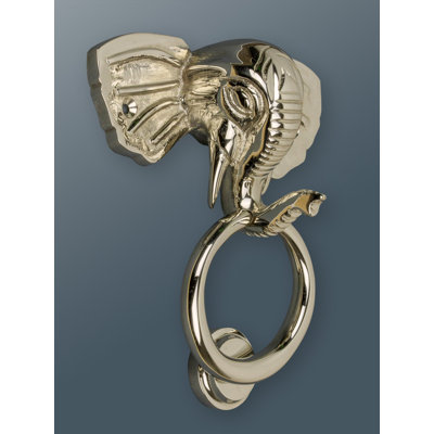 Nickel Elephant Door Knocker