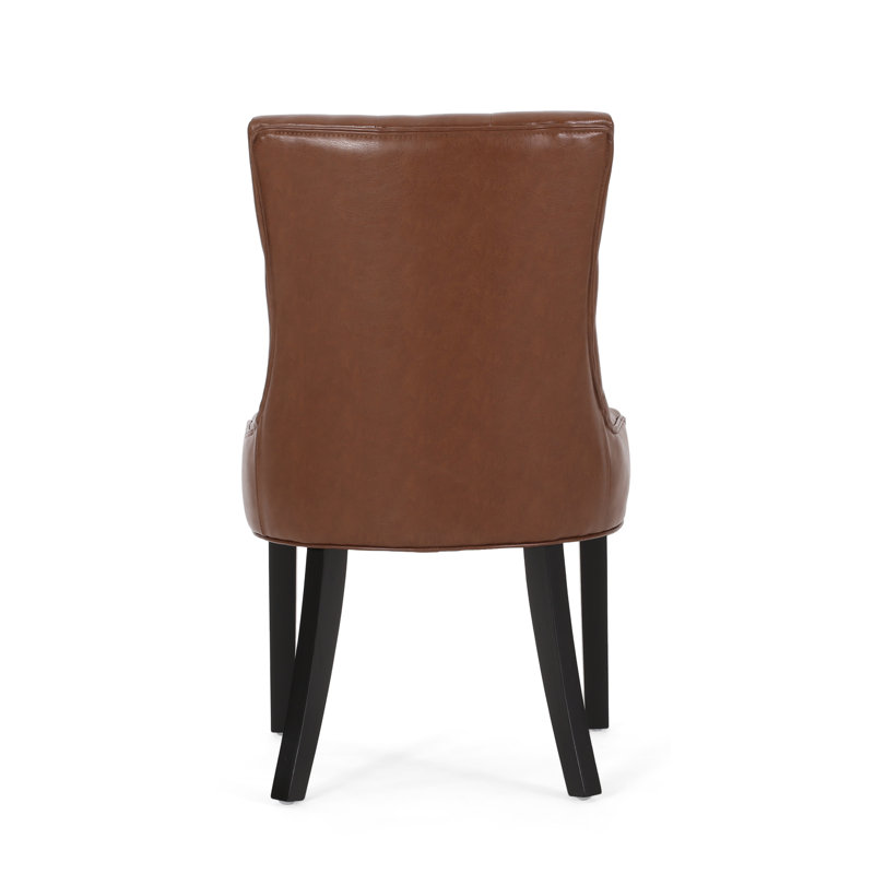 Tufted Parsons Chair, Brown, Set Of 2