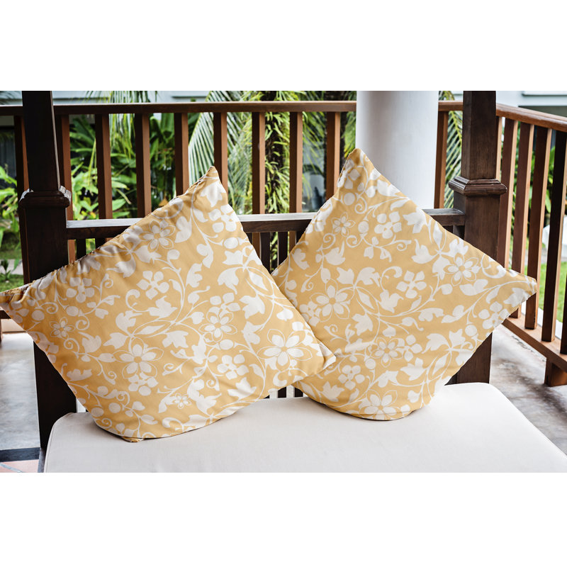 Coussin décoratif d'intérieur/d'extérieur, Maïs jaune, 16 po x 16 po